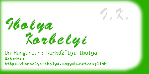 ibolya korbelyi business card